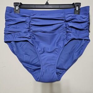 Raisins Curve Womens Swimwear Plus Size 20W Blue High Waist Tummy Control 434226